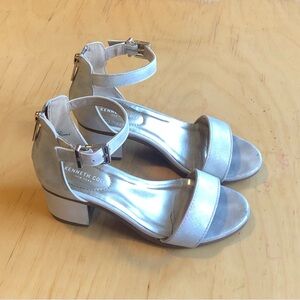 Kenneth Cole Dress Sandals Silver Kids Size 13.